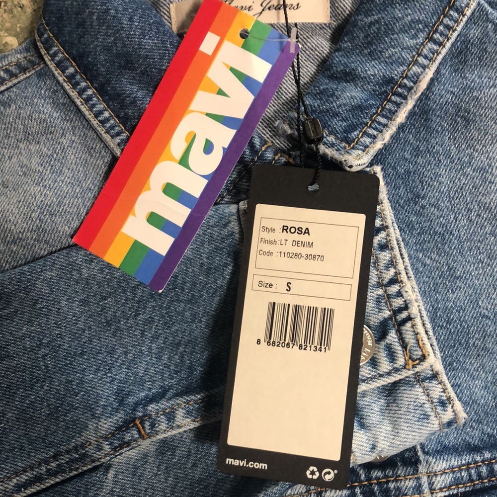 NWT Mavi Denim All For Love Pride Denim Jacket! - Picture 7 of 10